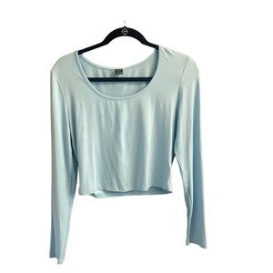 Size Large, SHEIN, Light Blue, long sleeve crop top